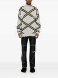 Marni diamond-check distressed jumper