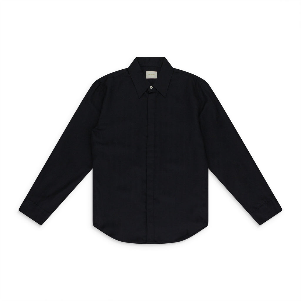BLACK JACQUARD DICE BUTTON-DOWN SHIRT