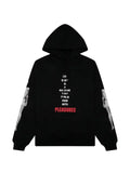 Pleasures skeleton print hooded sweatshirt
