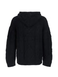 FOUND cable-knit zip-up hoodie