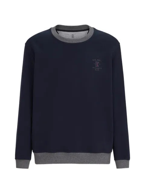 Brunello Cucinelli cotton French terry sweatshirt with embroidery