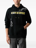 Converse x Minions logo-print drawstring hoodie