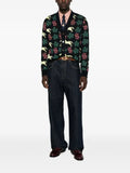 Drôle De Monsieur intarsia-knit cotton cardigan