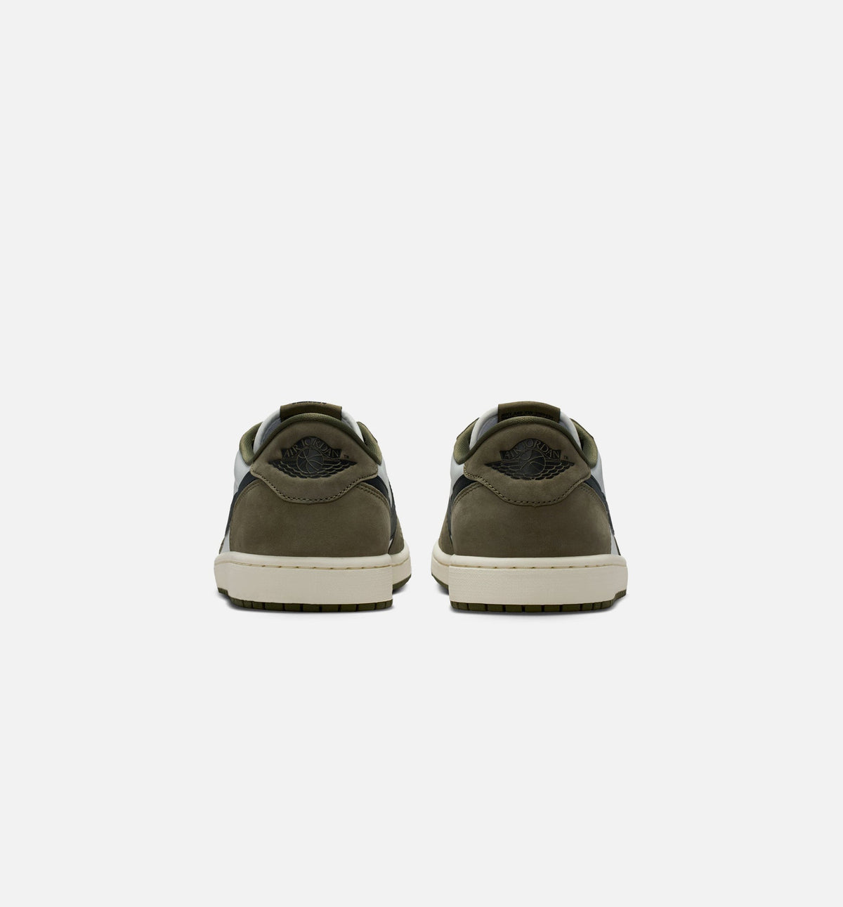 Air Jordan 1 Low Men's Lifestyle Sneakers - Sail/Hemp/Fire Red/College Grey