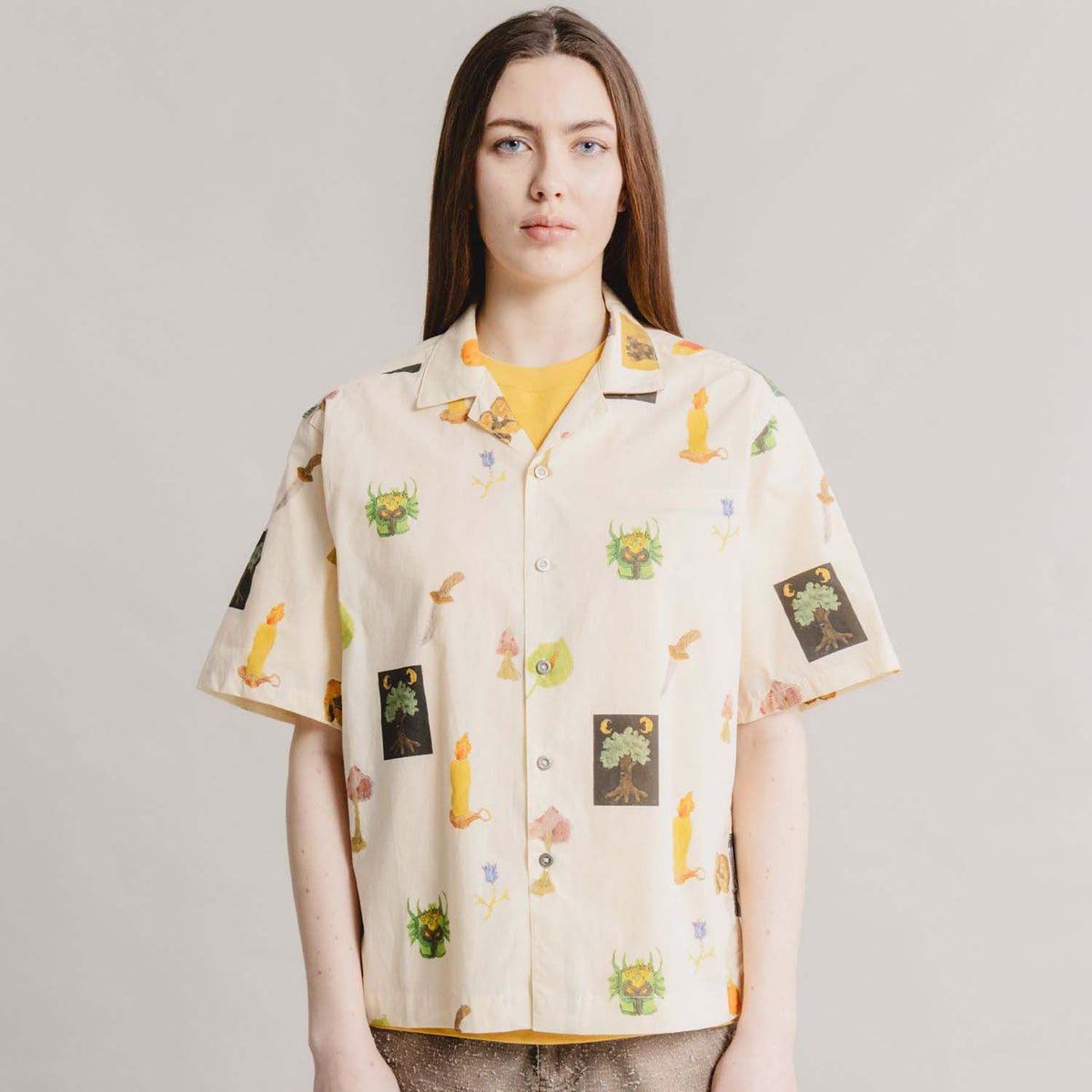 Heresy Motley Shirt: Ecru