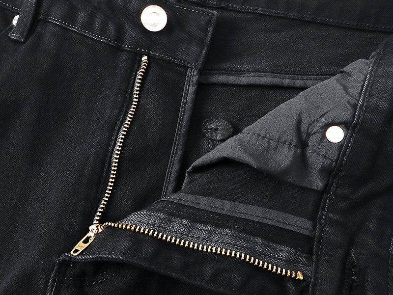 RTA Black Distressed Flared Jeans