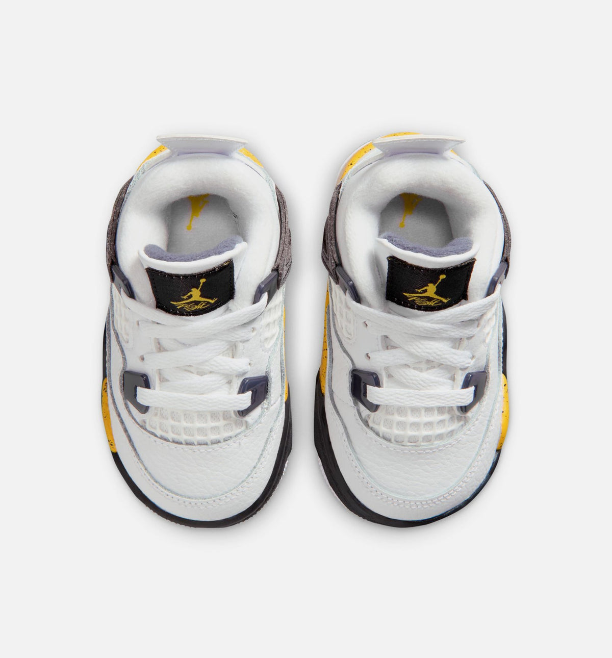 Air Jordan 4 Retro Rare Air Tour Yellow Infant & Toddler Shoes - White/Dark Blue Grey/Black/Tour Yellow