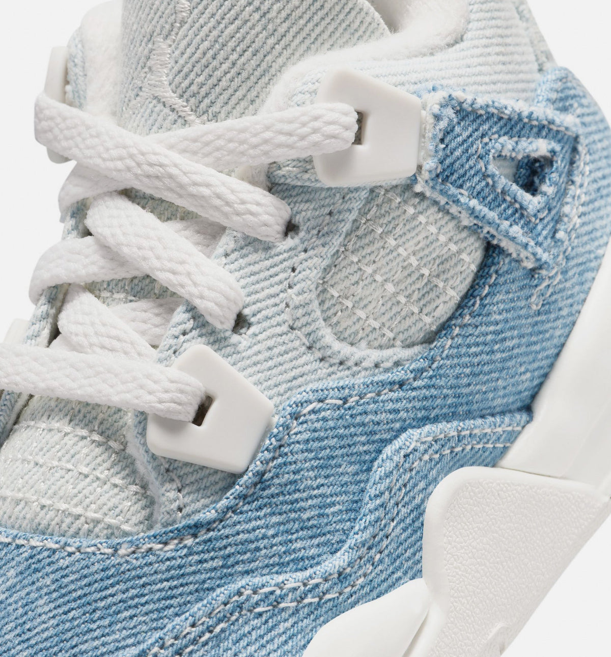 Air Jordan 4 Retro "Worn Blue" Infant/Toddler Shoe – Sail/Worn Blue/Metallic Gold