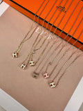 HERMES Rose Gold Pop H Necklace Metal(Many)