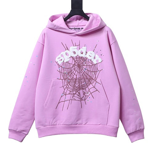 Sp5der OG Web Hoodie Pink