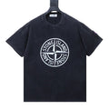 Stone Island print T-shirt i black