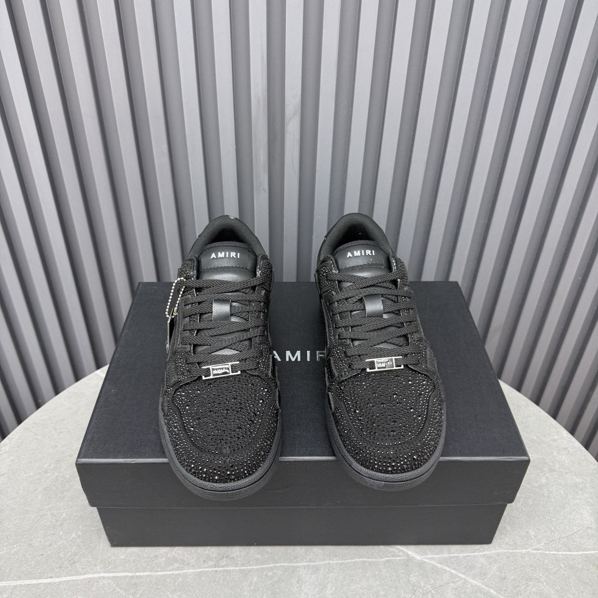 Amiri Black Embellished Low-Top Sneakers
